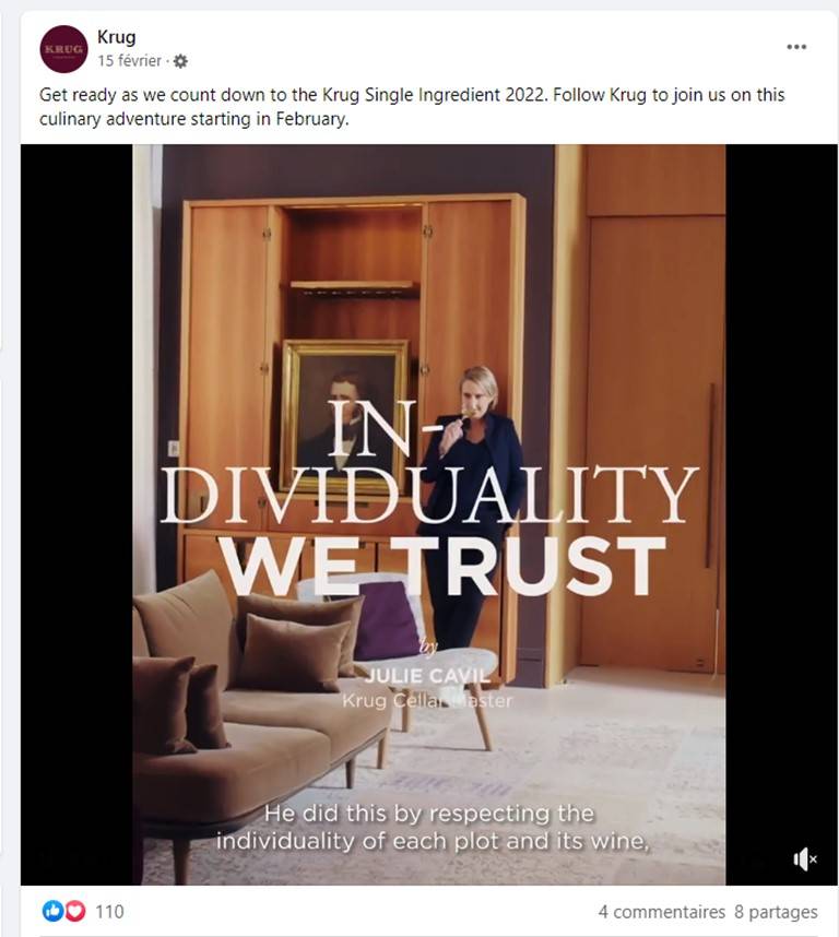 Krug Single Ingredient - Pré campagne Facebook